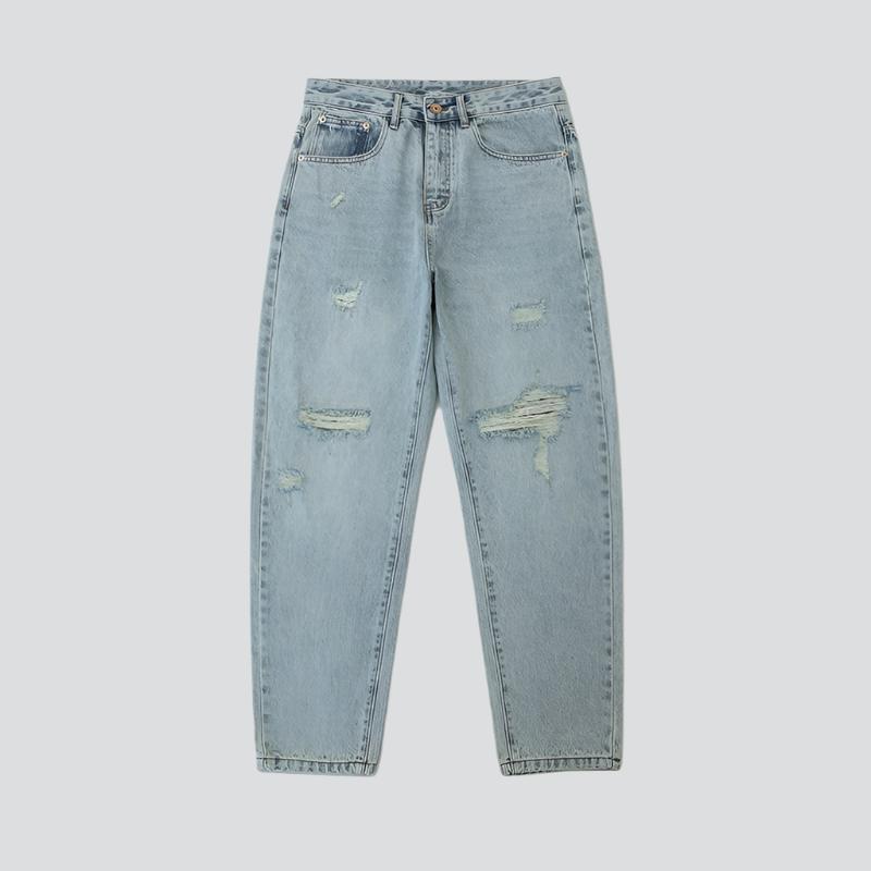 American Retro Ripped Loose Jeans