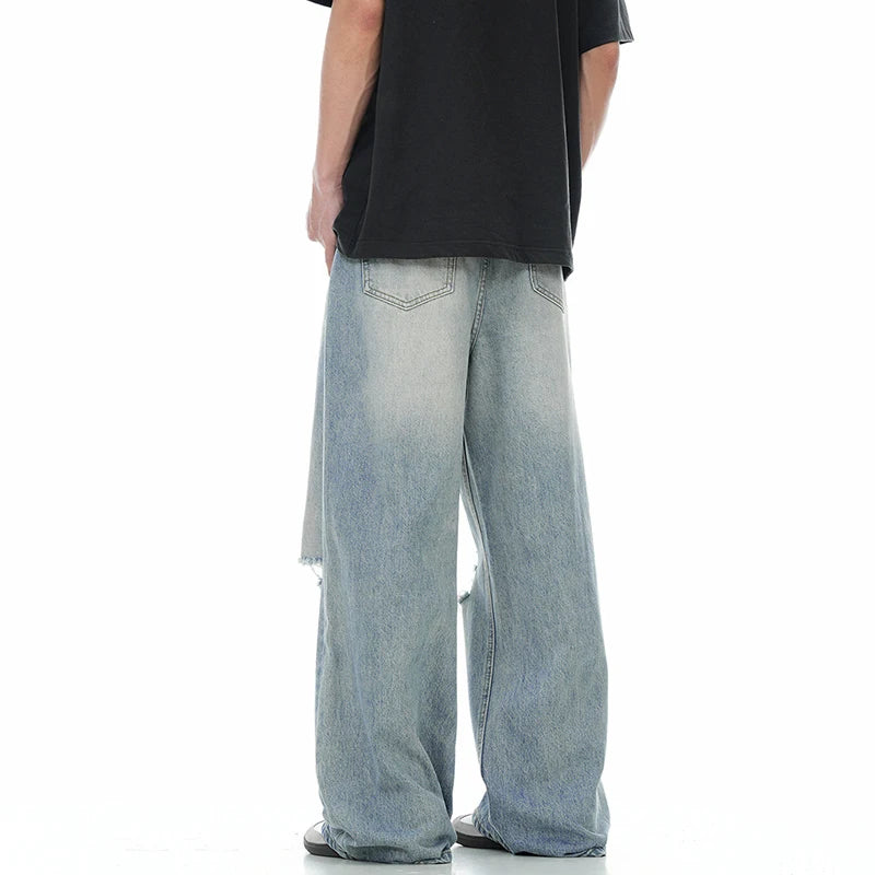 Minimal Distress Loose Fit Jeans