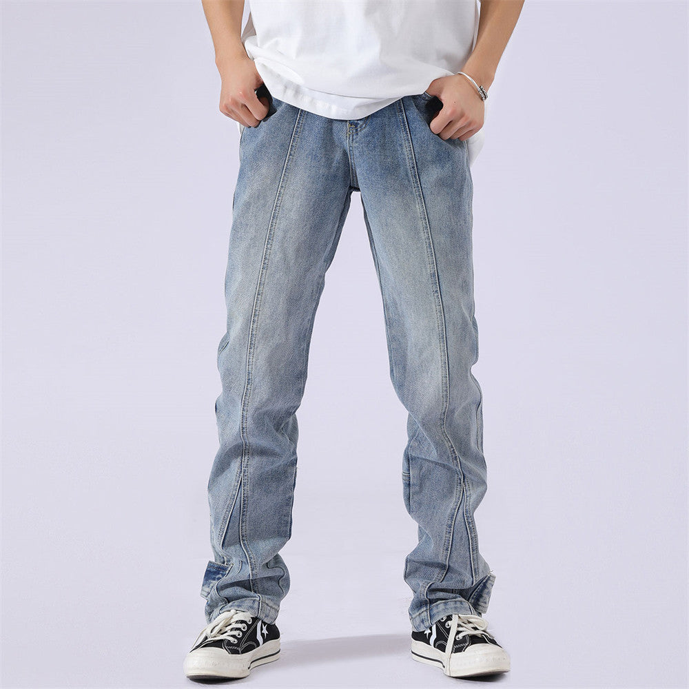 Patchwork Regular Fit Jeans