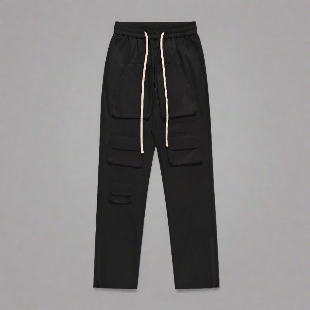 Side Zipper Ruffle Trouser