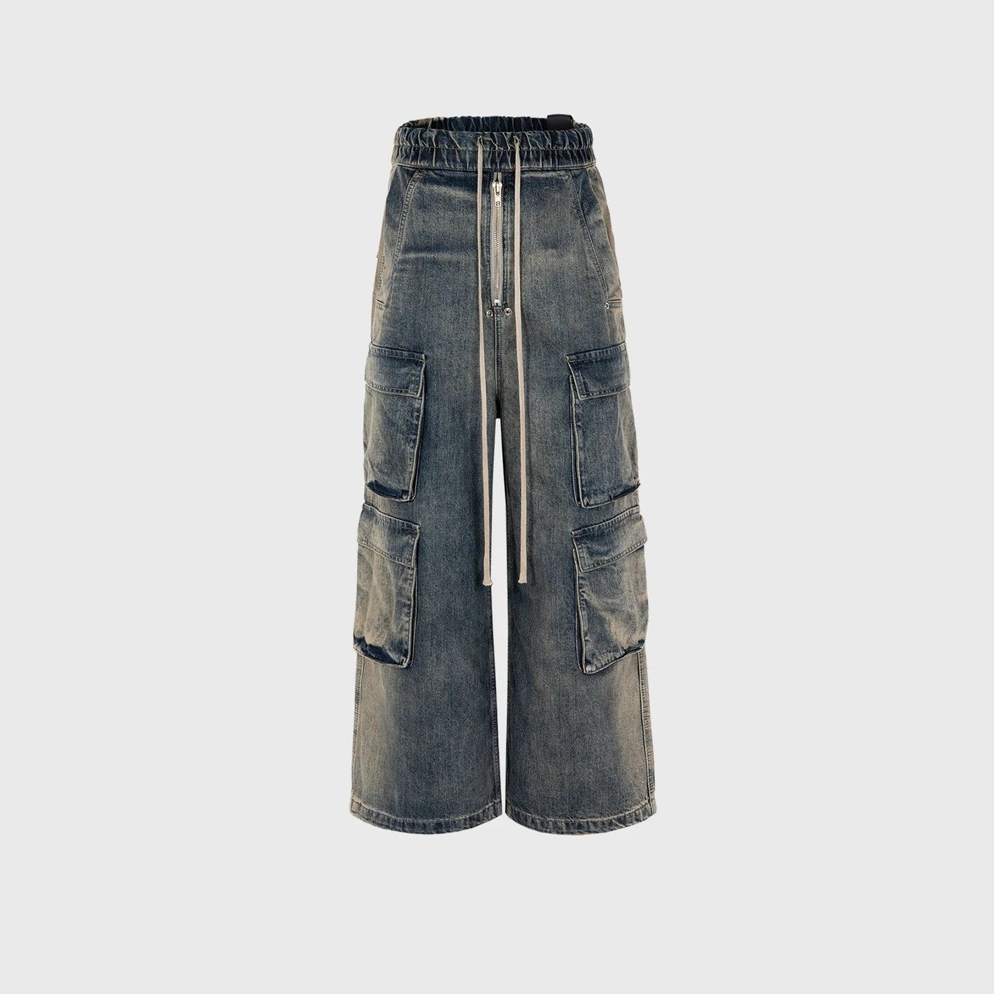 Washed loose Fit Multi-pocket Jeans